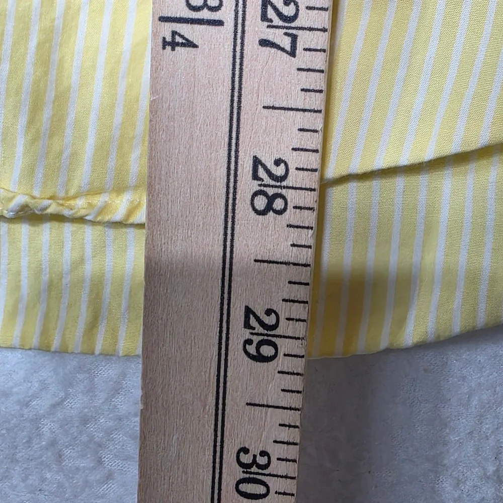 Polo Ralph Lauren Button Down Shirt Mens XL Yellow Striped Custom Fit Cotton